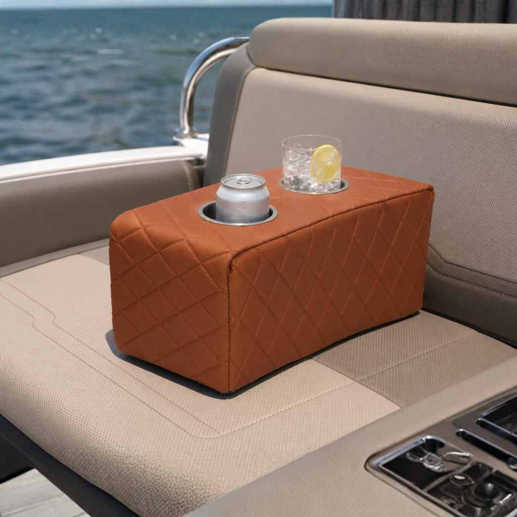 Armsteun Kussens met twee RVS Bekerhouders - Luxe