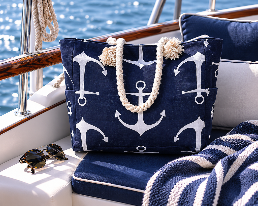 Maritieme Tas Anker Blauw – 50 x 15 x 35 cm