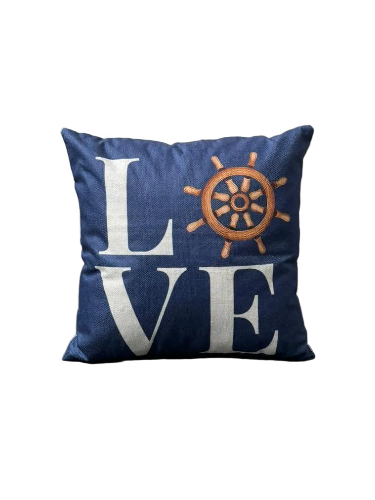 Bootkussen Love Blauw – 40x40 cm - 'Love'