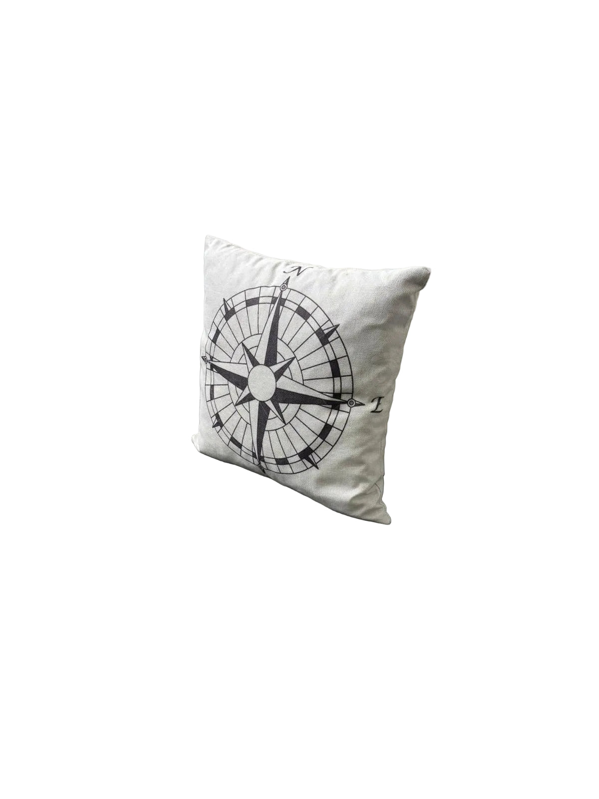 Bootkussen Kompas Wit – 40x40 cm - 'Compass'