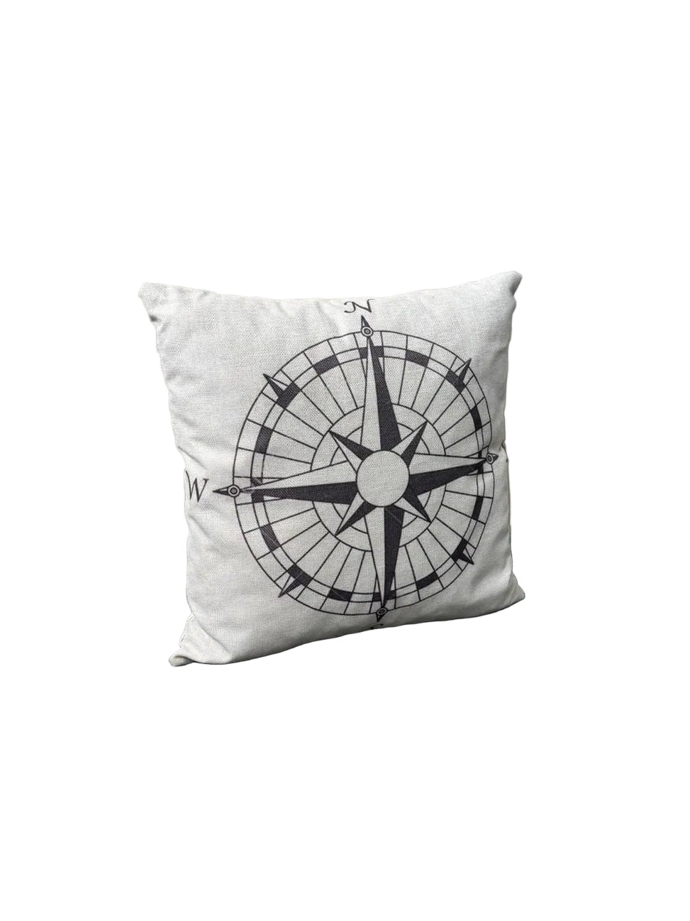 Bootkussen Kompas Wit – 40x40 cm - 'Compass'