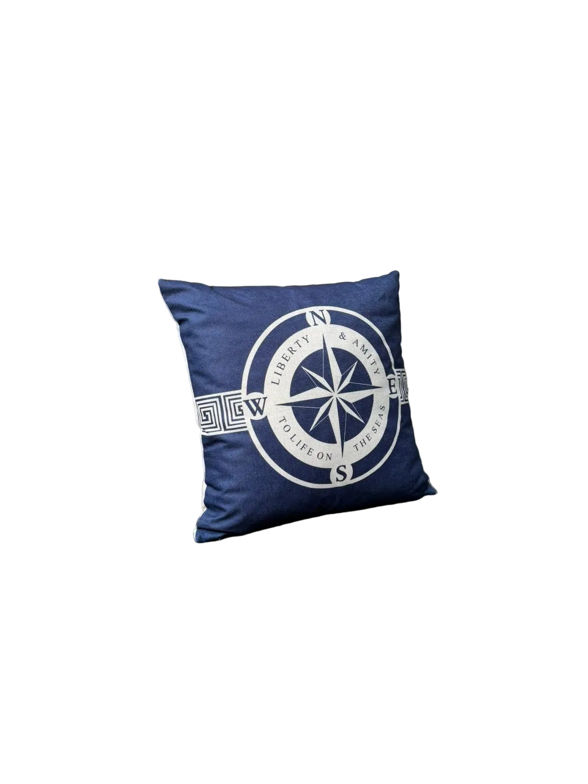 Bootkussen Kompas Blauw – 40x40 cm - 'Compass'