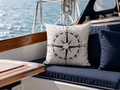 Bootkussen Kompas Wit – 40x40 cm - 'Compass'
